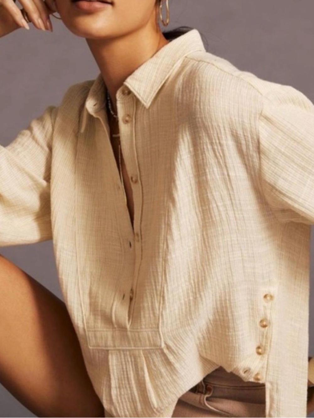 Anthropologie Gauze Shirt